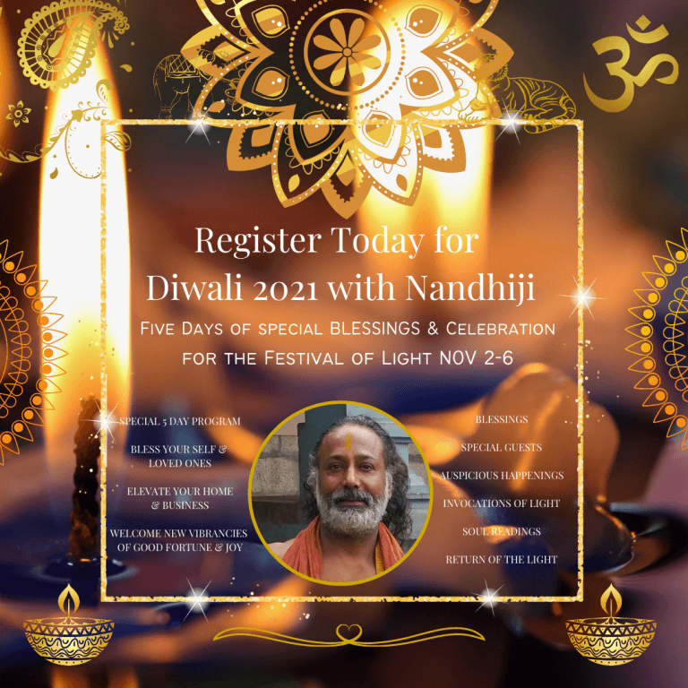 Join nandhiji for 5 days of festivities and blessings of light
