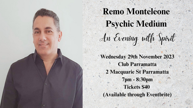 Remo Monteleone Psychic Medium An Evening With Spirit